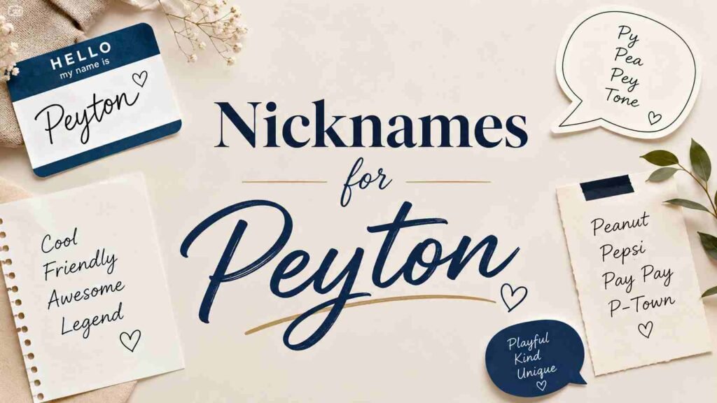 Nicknames for Peyton