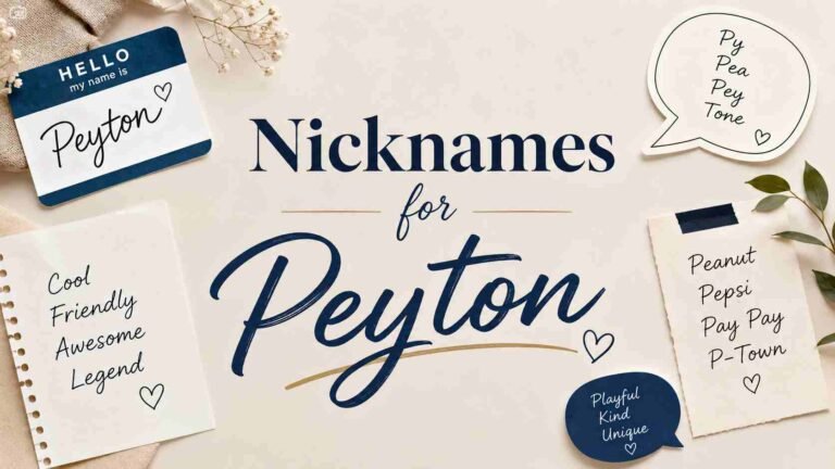 Nicknames for Peyton