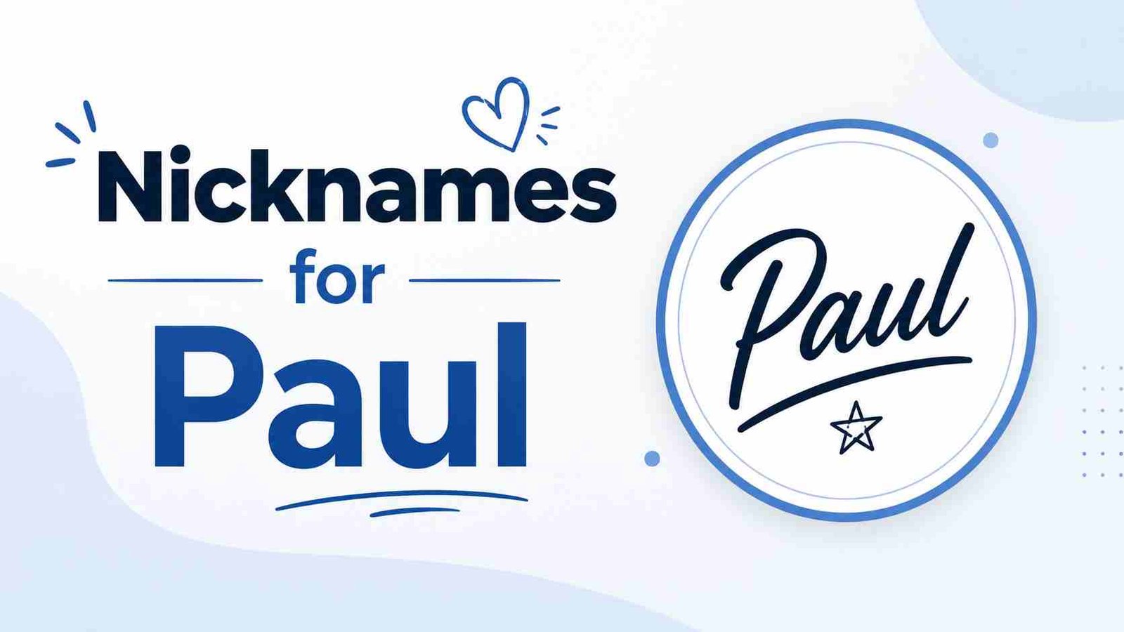 Nicknames for Paul