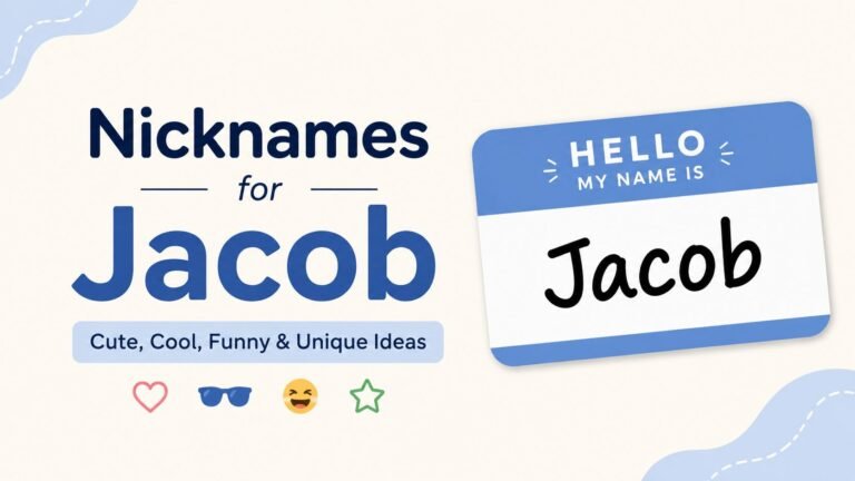 Nicknames for Jacob