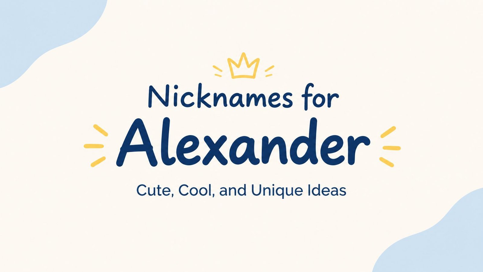 Nicknames for Alexander